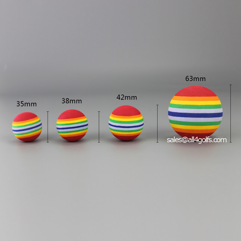 Wholesale Rainbow Practice Golf Ball Indoor And Outdoor