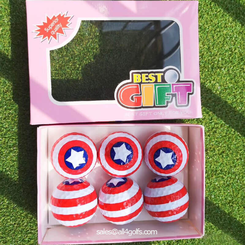 Best Gift Novelty Star And Strips Golf Ball