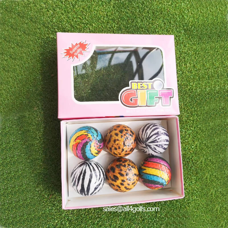 Novelty Zebra Rainbow Spot Golf Ball Supplier